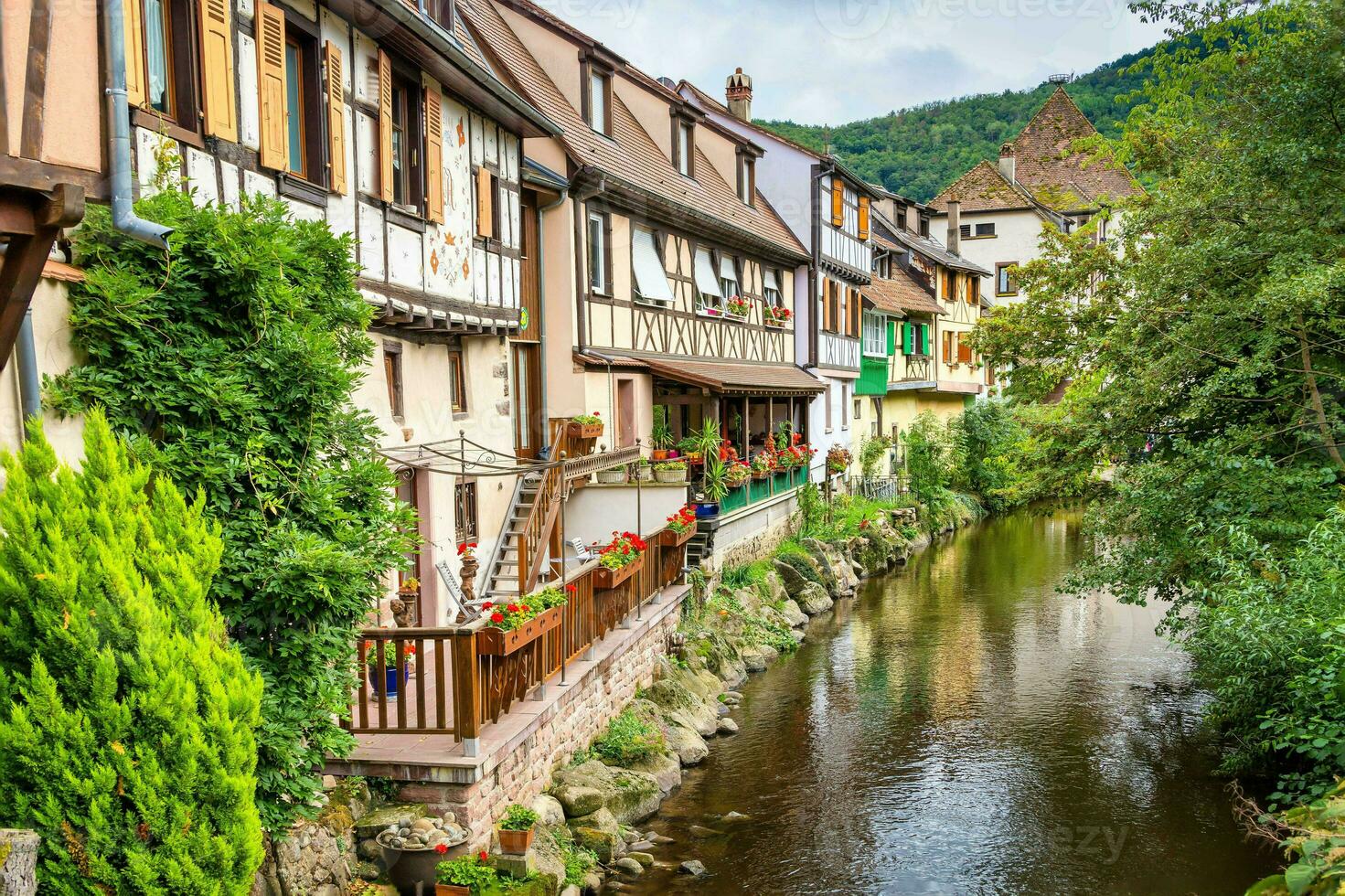 landskap av Alsace område i Frankrike foto