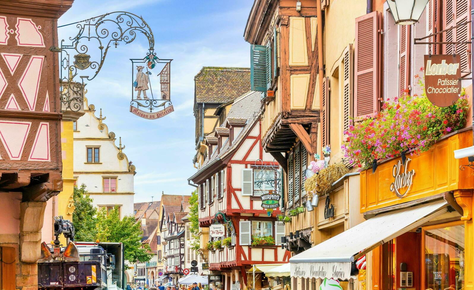 landskap av Alsace område colmar i Frankrike foto