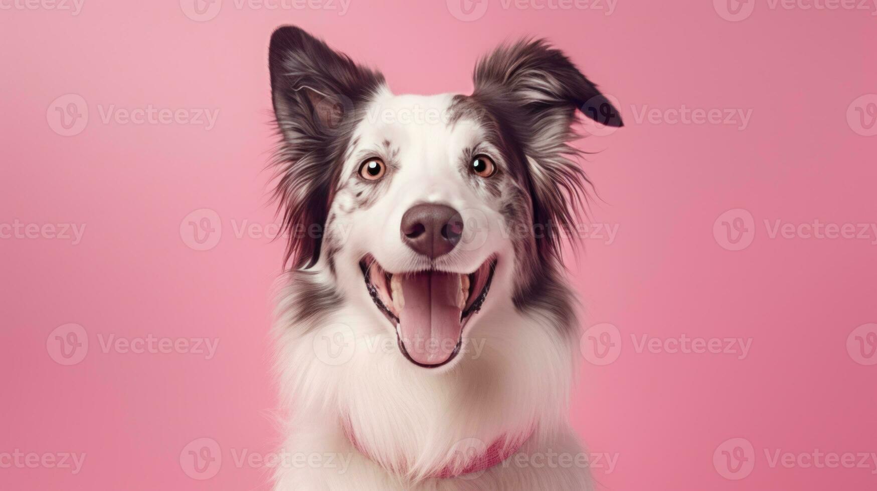 gräns collie hund porträtt med ai genererad foto