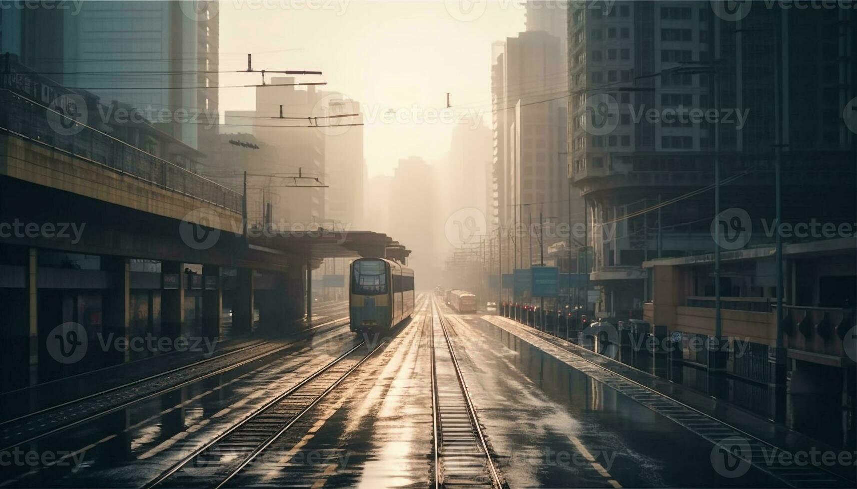 stad gata rusa timme bilar fläck förbi genererad förbi ai foto