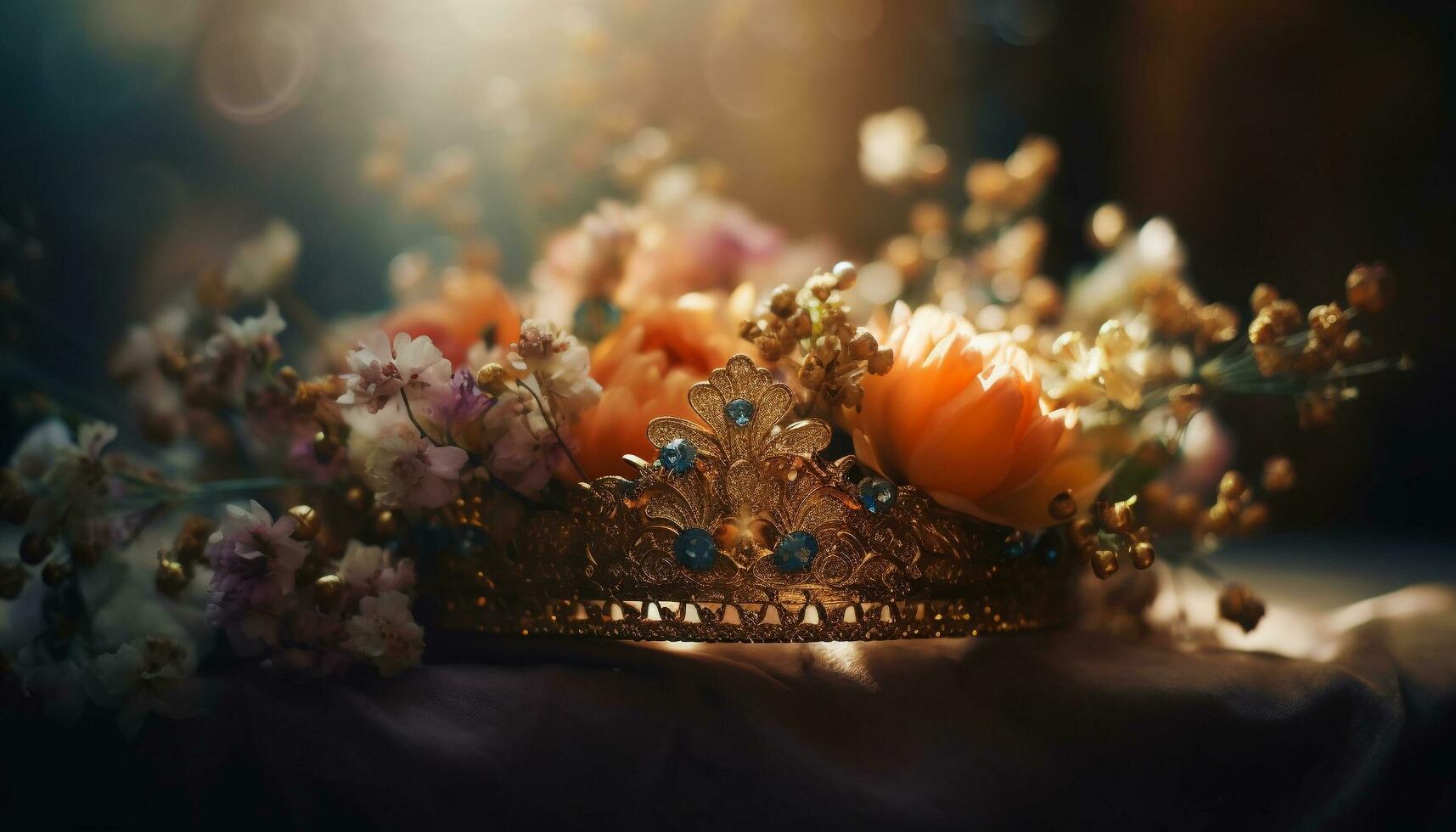 lyx krona symboliserar royalty och elegans genererad förbi ai foto