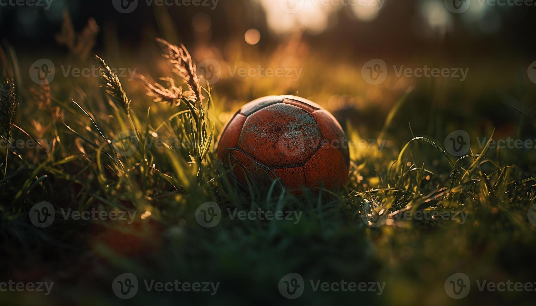 team Framgång på grön torva, fotboll mästerskap vann genererad förbi ai foto