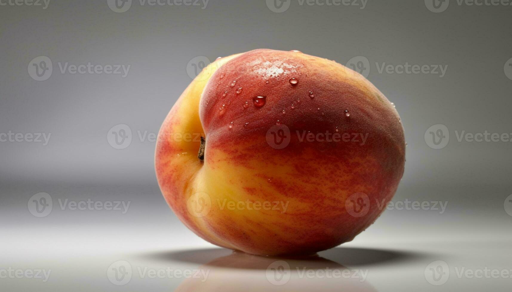 saftig persika skiva ställer ut friskhet av organisk sommar frukt mellanmål genererad förbi ai foto