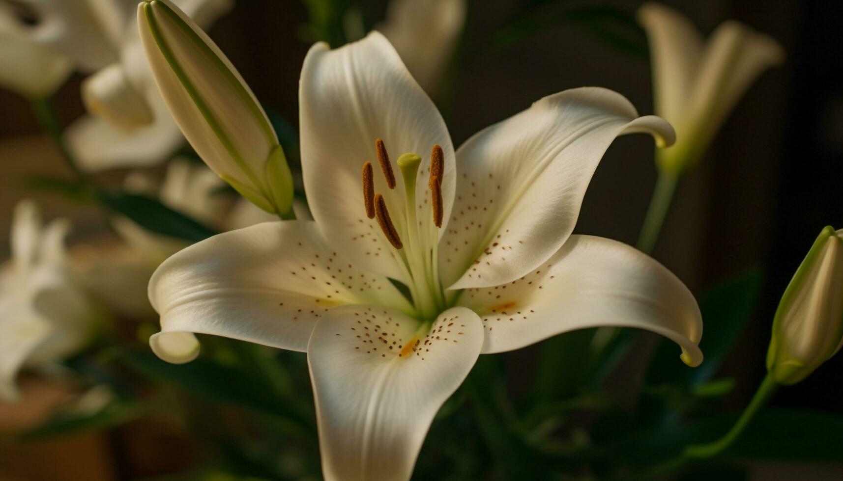 enda blomma bukett ställer ut elegans och skönhet i natur tillväxt genererad förbi ai foto