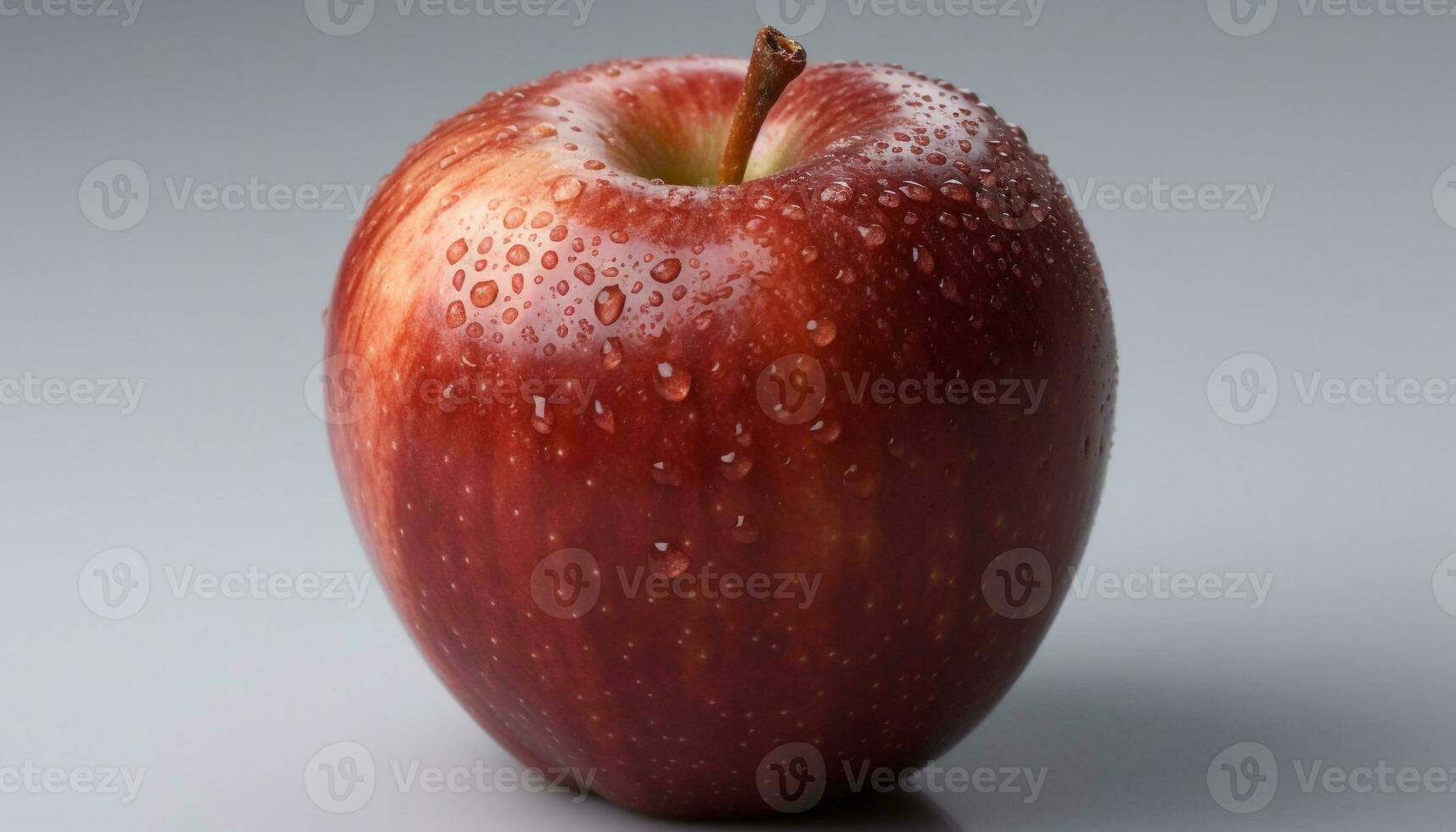 saftig röd utsökt äpple, färsk från natur organisk lantbruk genererad förbi ai foto