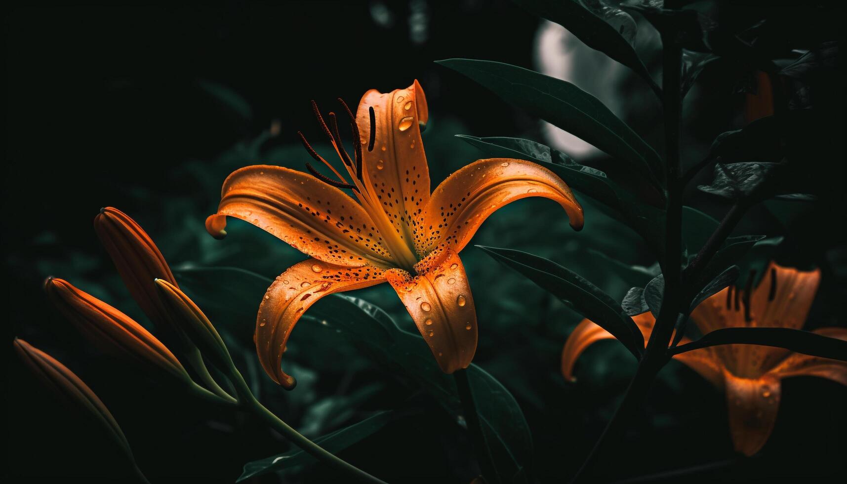 vibrerande bukett av mång färgad blommor i en formell trädgård genererad förbi ai foto