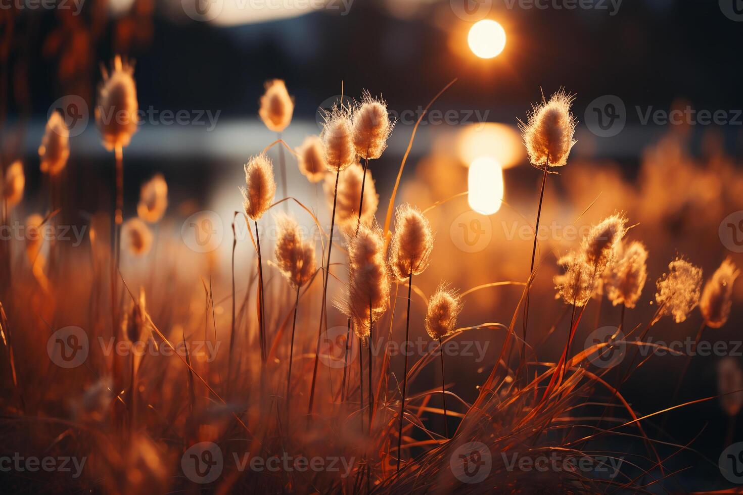 suddig ut av fokus total fläck Foto av en fantastisk tolkning färgrik gräs käft. ai generativ