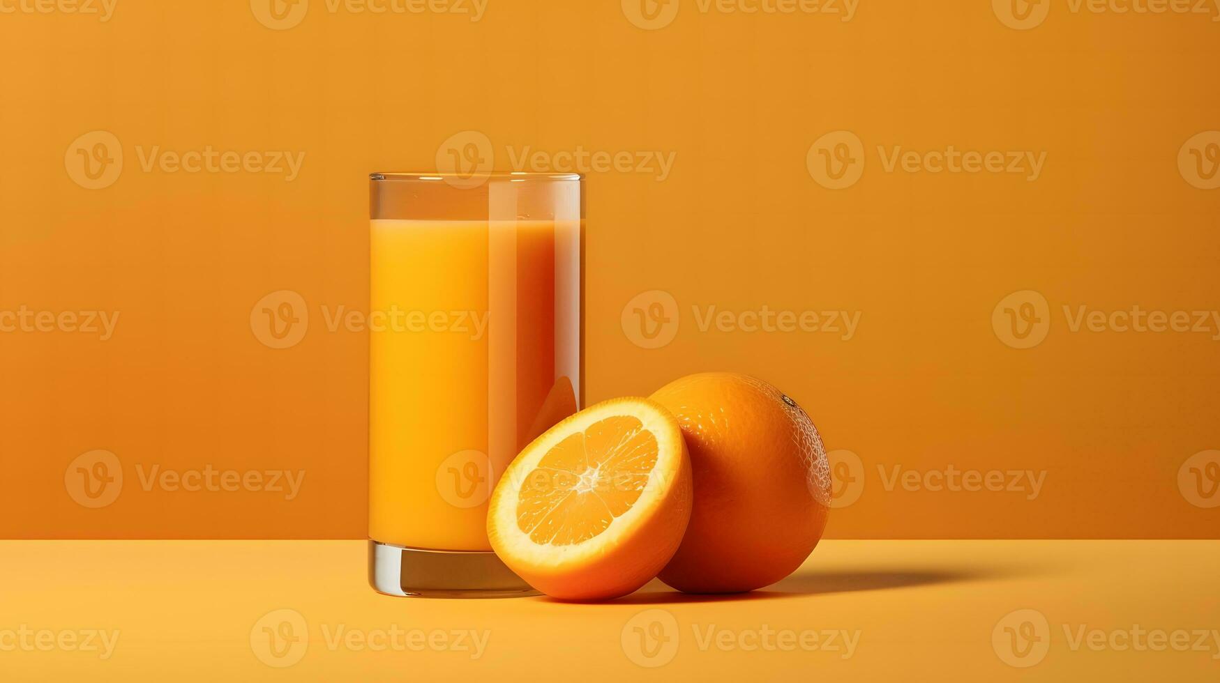 nyligen pressas orange juice bakgrund med Plats för kopia text. generativ ai foto