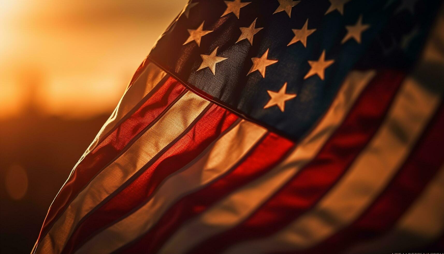 patriotisk firande med amerikan flagga och Ränder genererad förbi ai foto