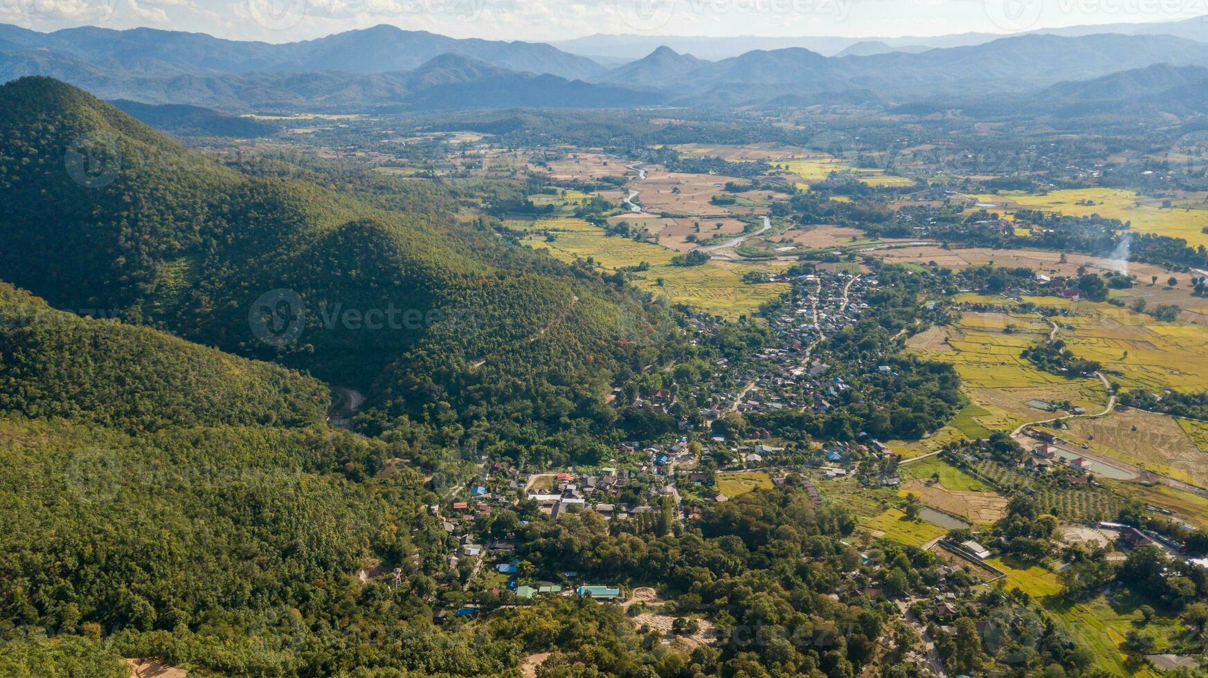 topp se punkt av pai distrikt mae hong son thailand. pai är en små stad i nordlig thailand foto