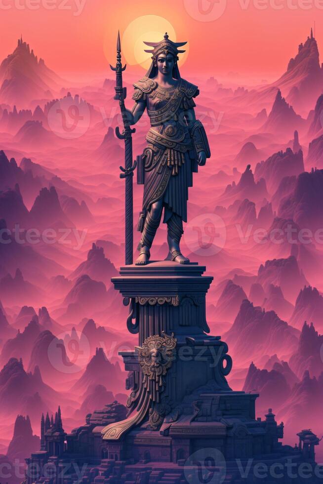 staty av en Gud ai genererad foto