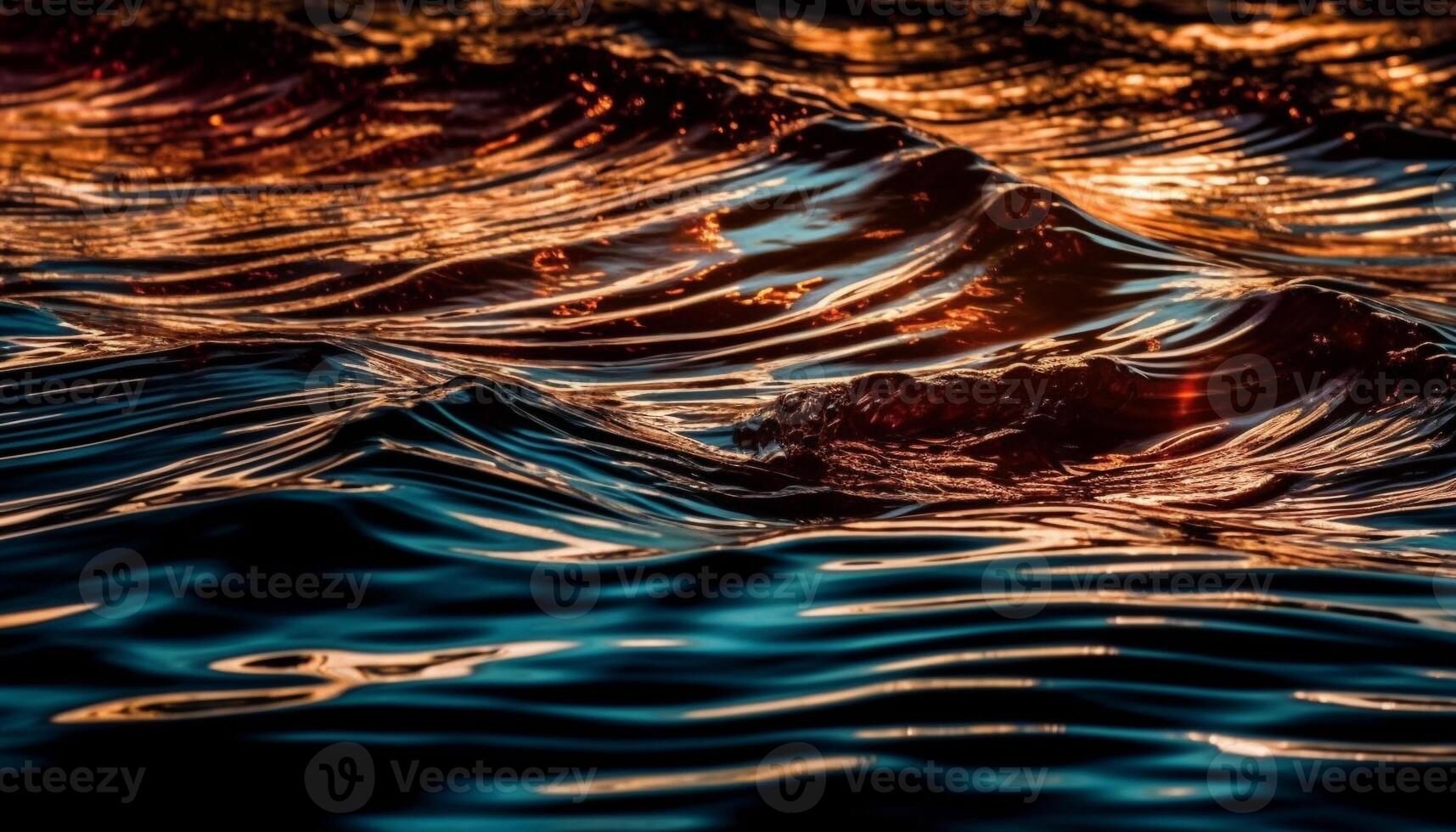 abstrakt Vinka mönster speglar skönhet i natur flytande genererad förbi ai foto