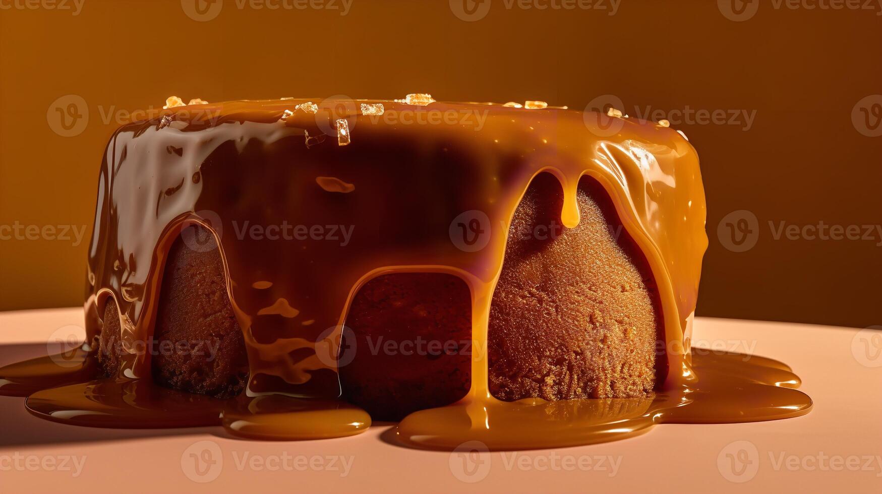 härlig dulce de leche kaka dominerar födelsedag glädjer foto