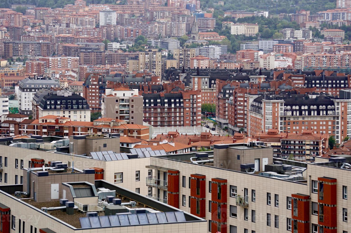 stadsbilden i bilbao city spanien foto