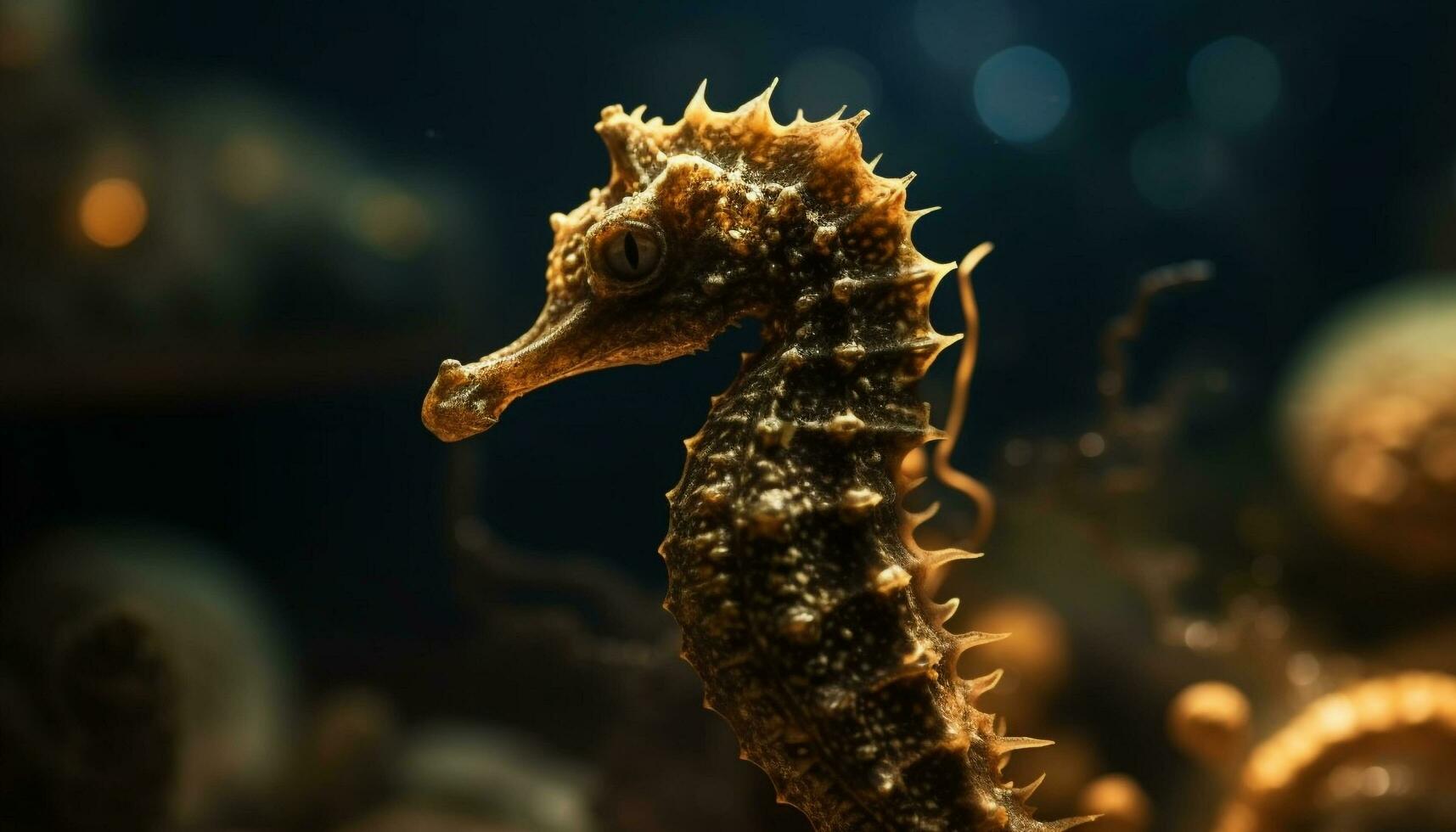 mång färgad tentakler av giftig nässeldjur under vattnet genererad förbi ai foto