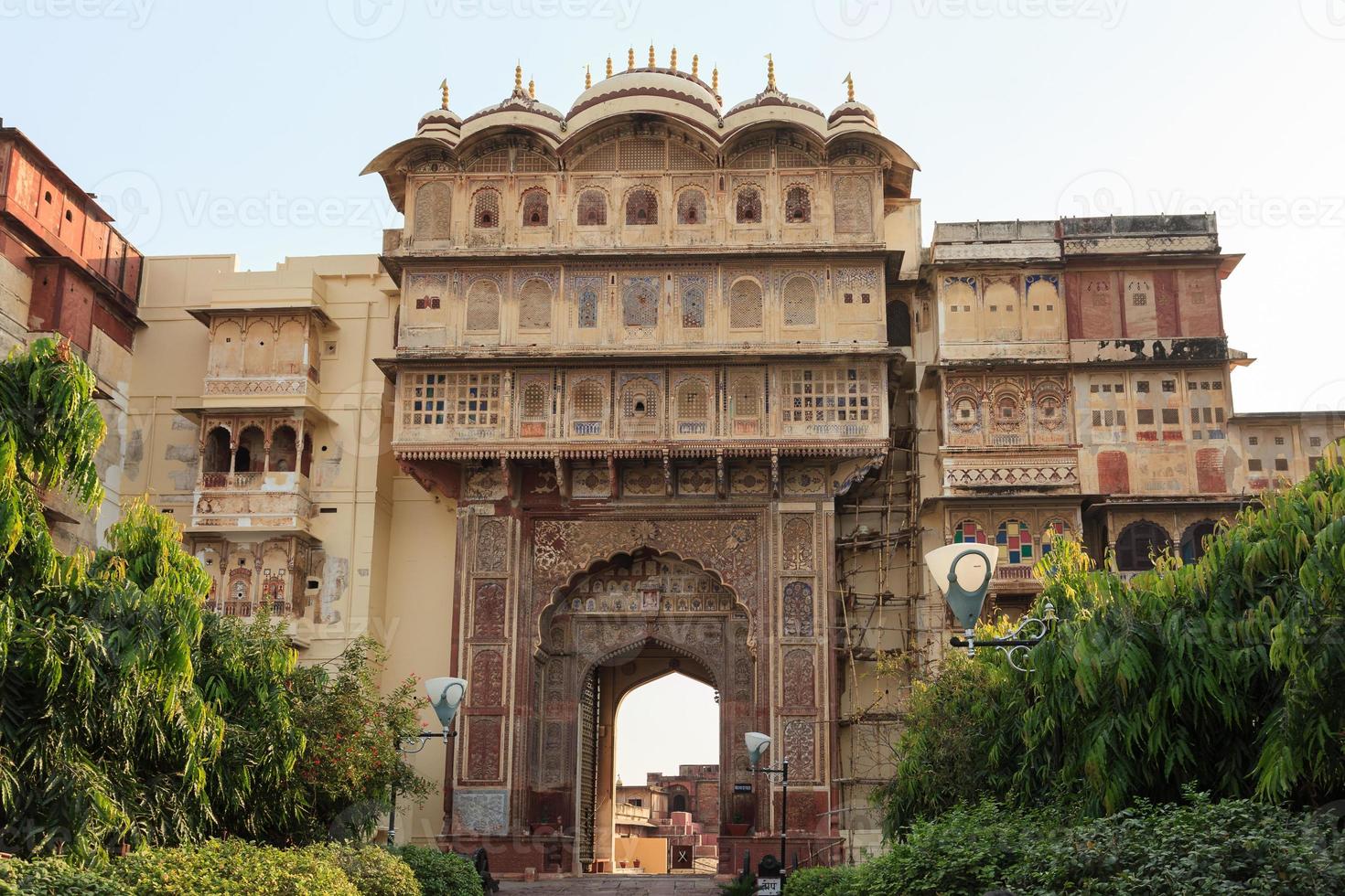 stadspalats i Karauli, Rajasthan, Indien foto