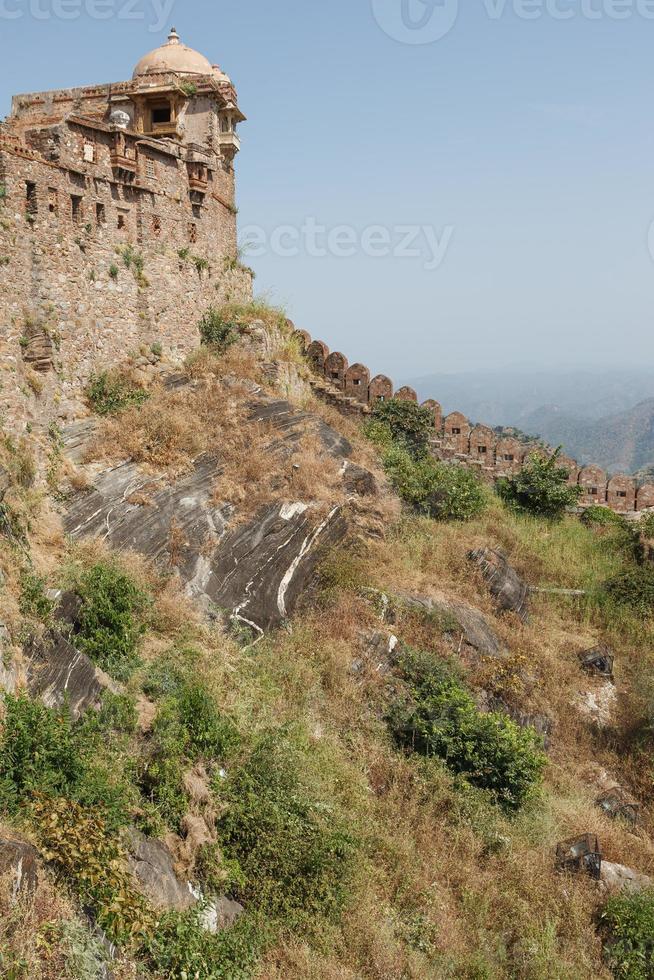 Kumbhalgarh fort i Rajasthan Indien foto