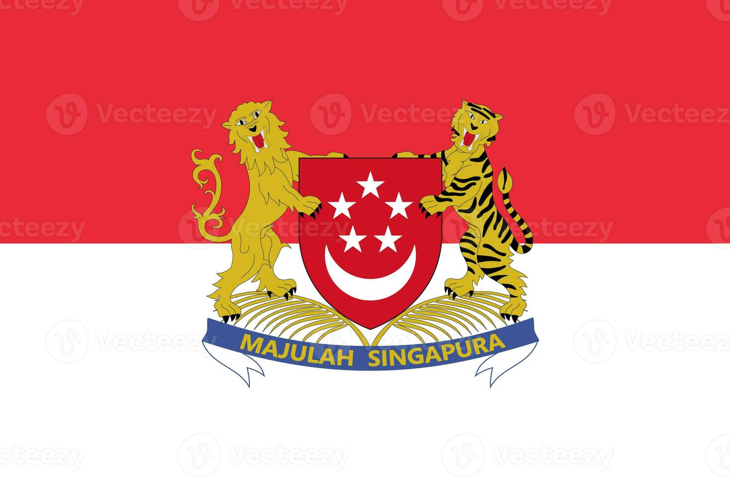 flagga av Singapore. de officiell färger och proportioner är korrekt. nationell flagga av Singapore. singapore flagga illustration. foto