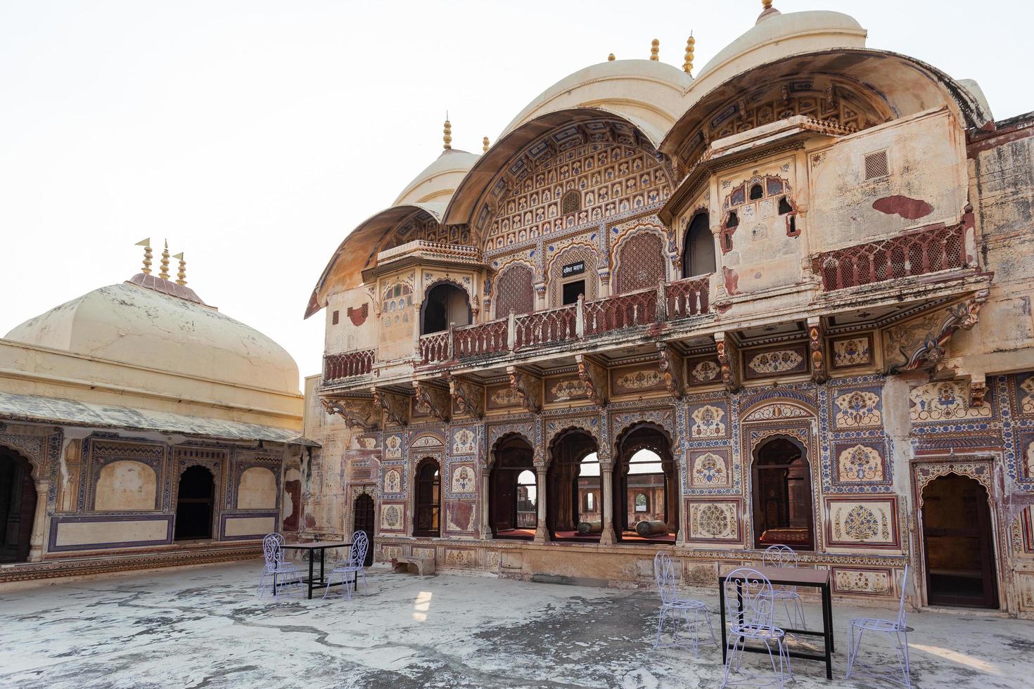 stadspalats i Karauli, Rajasthan, Indien foto