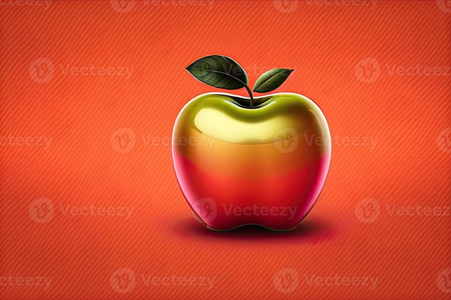 äpple tecknad serie design illustration generativ ai foto