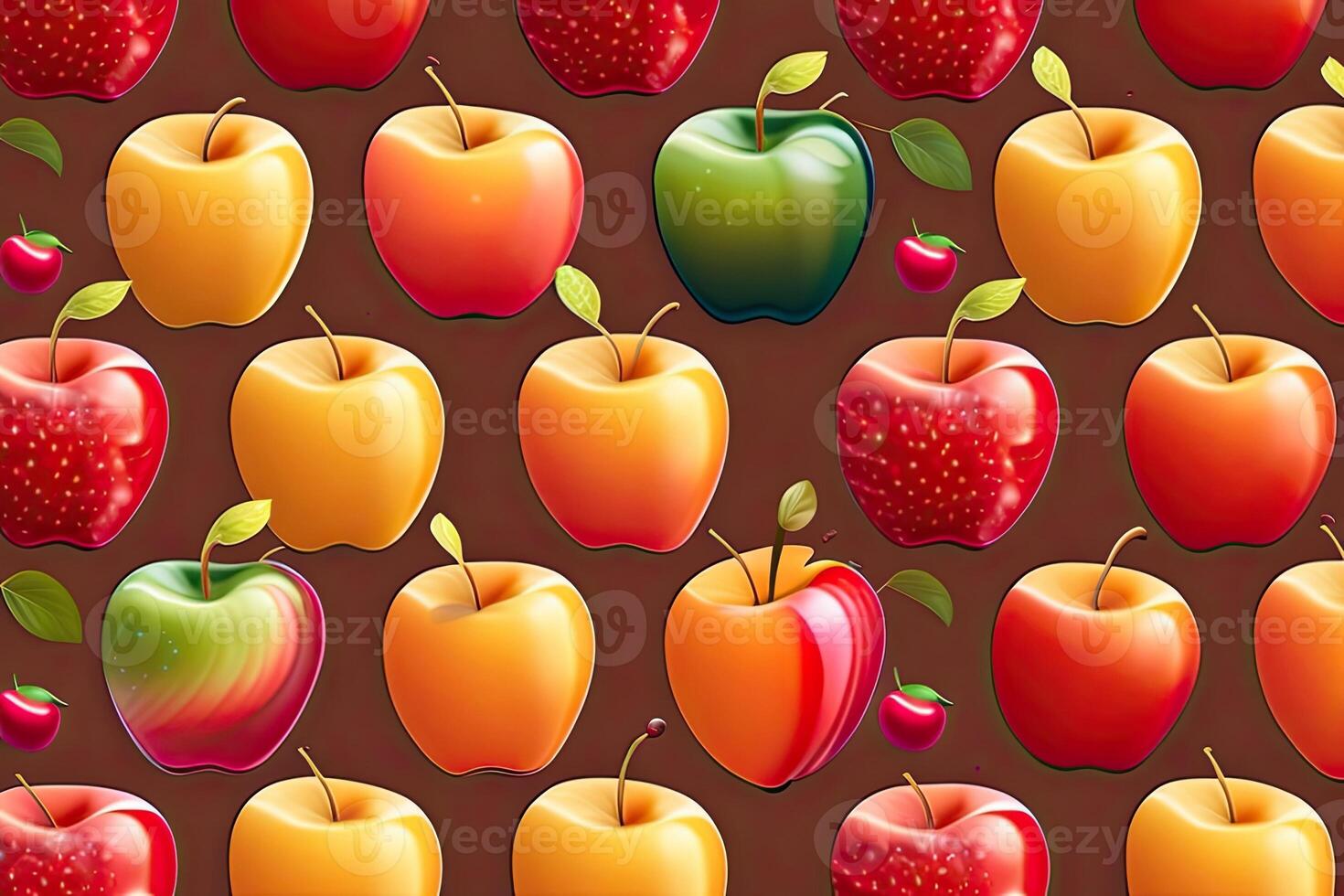äpple färgrik bakgrund mönster. generativ ai foto