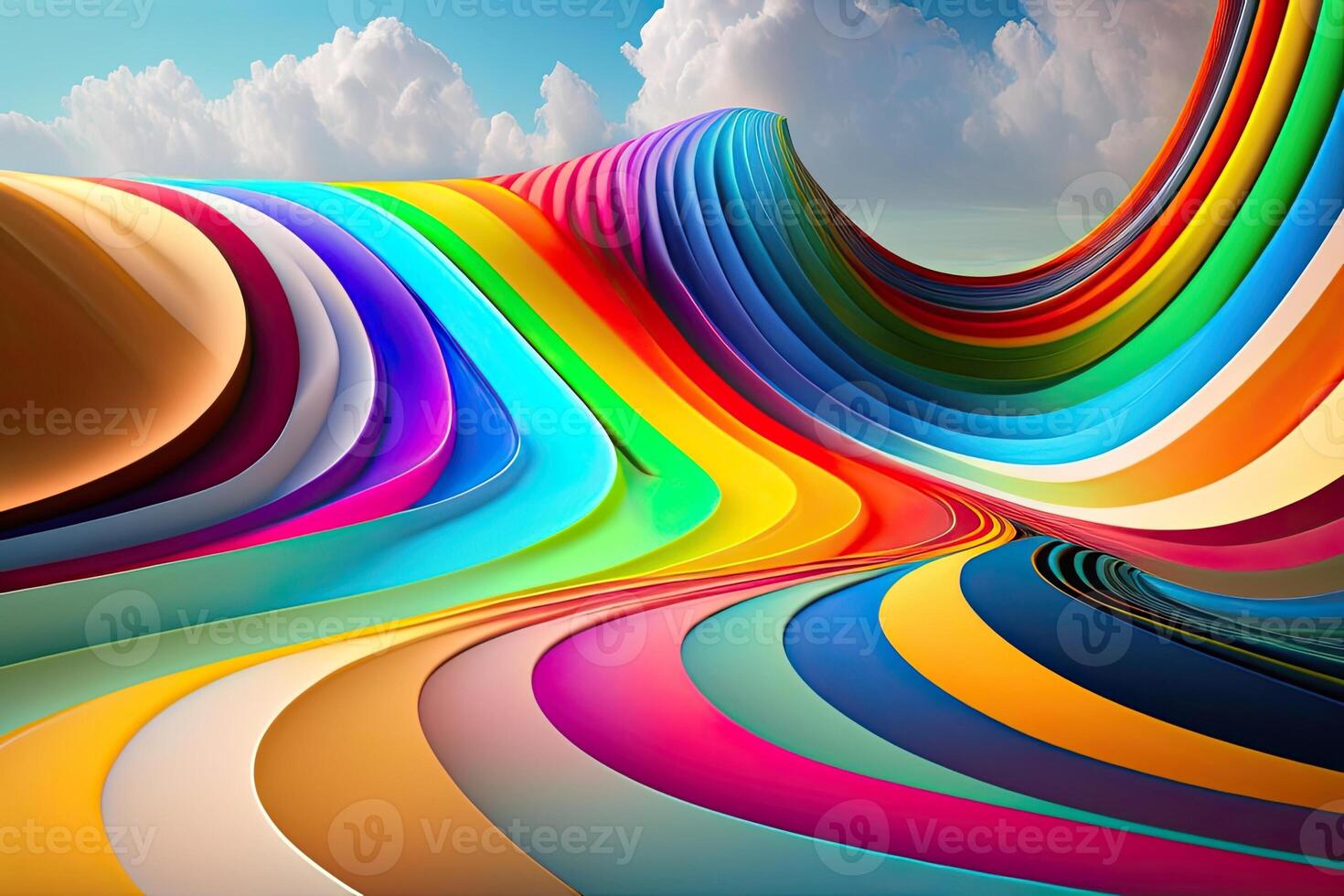 regnbåge abstrakt generativ ai design illustration foto