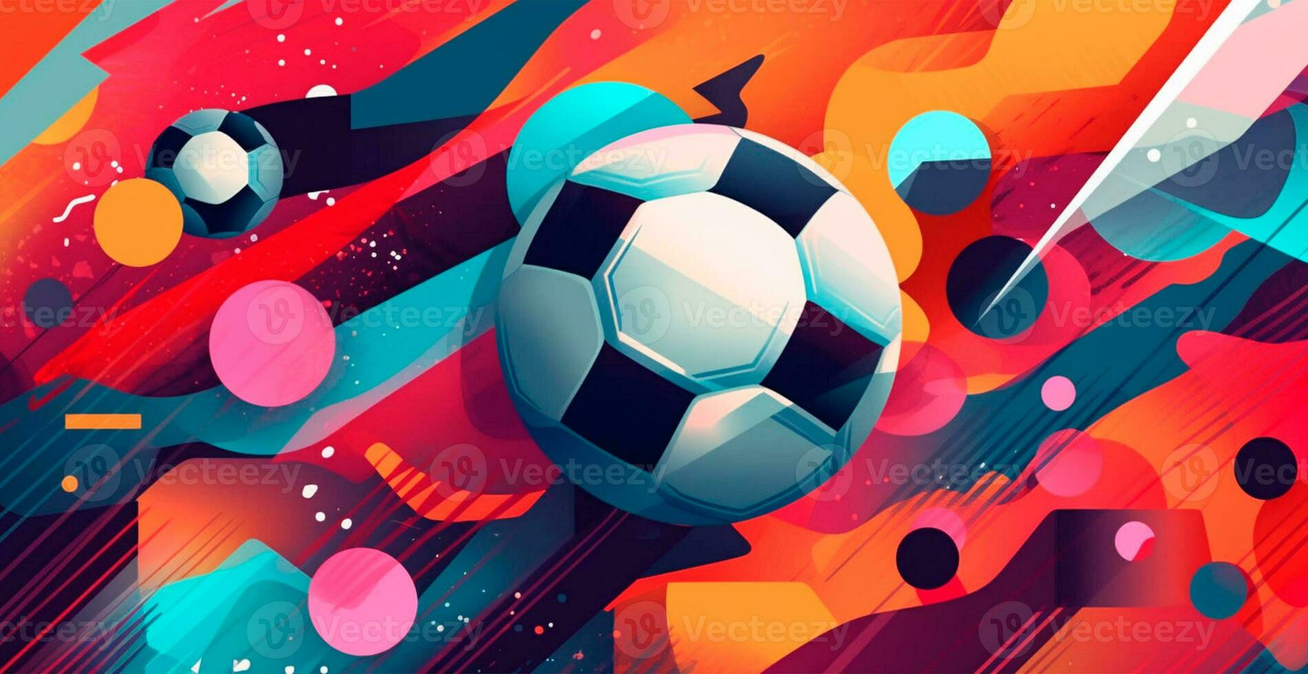 abstrakt fotboll bakgrund, sporter fotboll boll - ai genererad bild foto