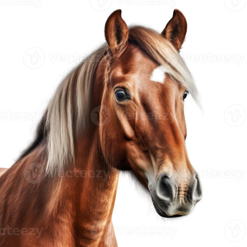 häst porträtt isolerat. illustration ai generativ foto