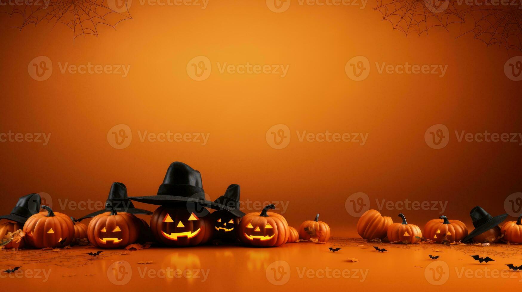 orange halloween bakgrund. illustration ai generativ foto