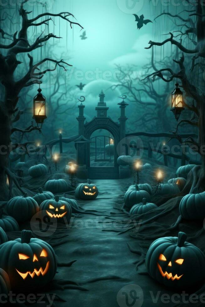 halloween bakgrund. illustration ai generativ foto