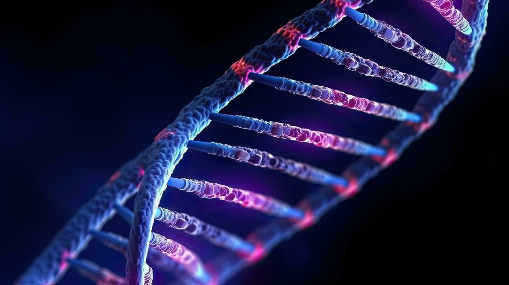 mänsklig cell biologi dna molekyl strukturera. generativ ai. foto