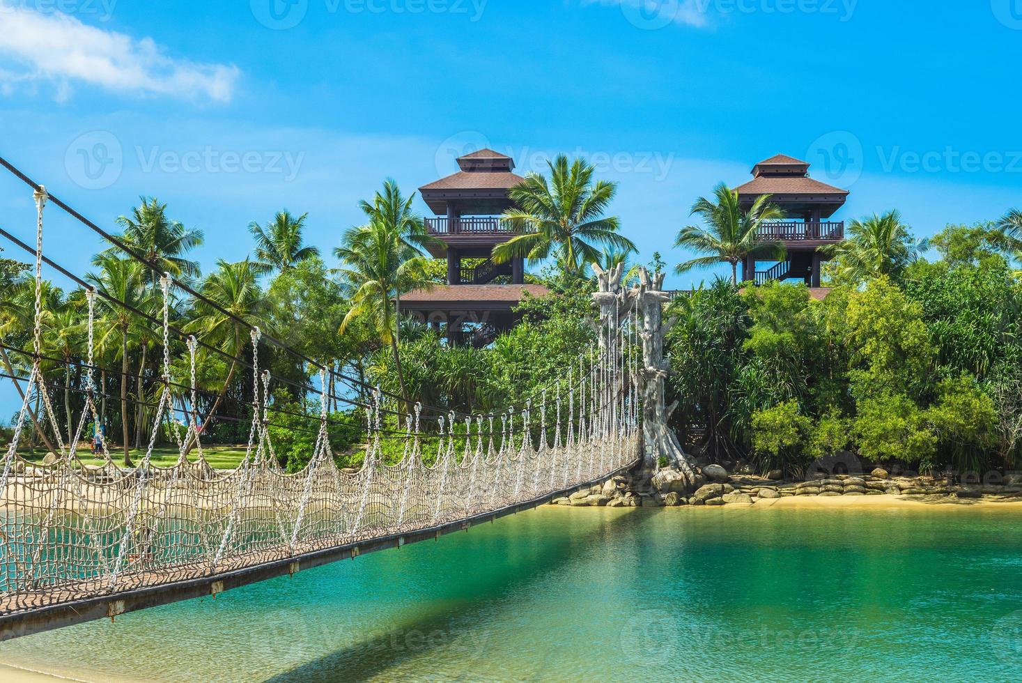 pulau palawan beach at sentosa i singapore foto