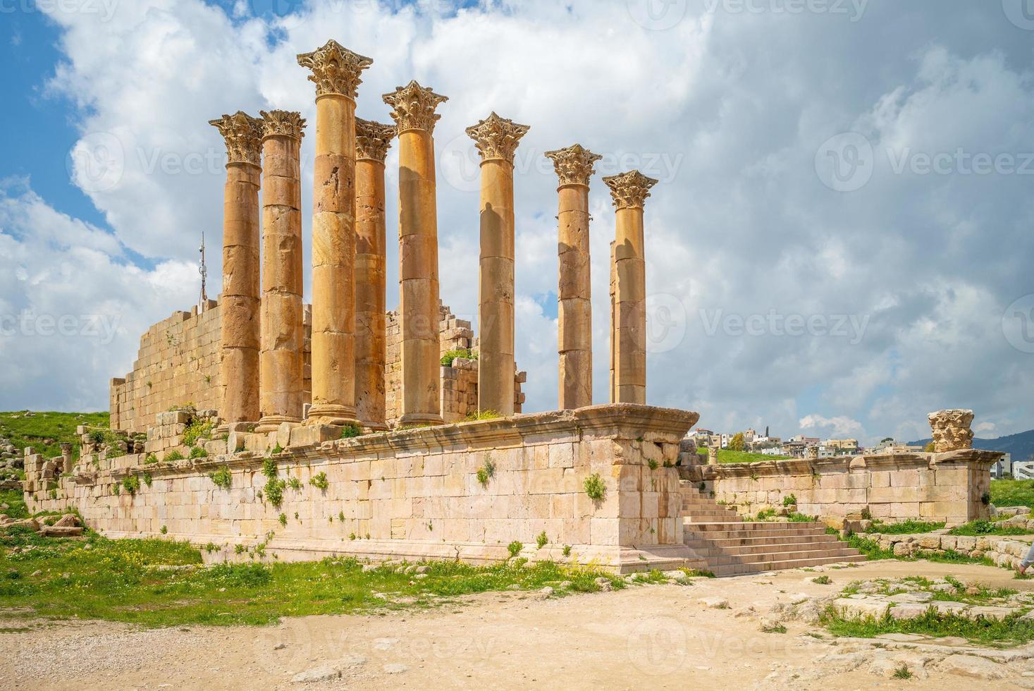 Artemis tempel vid Jerash Amman Jordanien foto