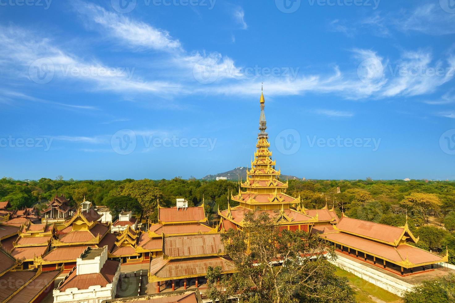 utsikt över Mandalay Palace of Mandalay Myanmar Burma foto