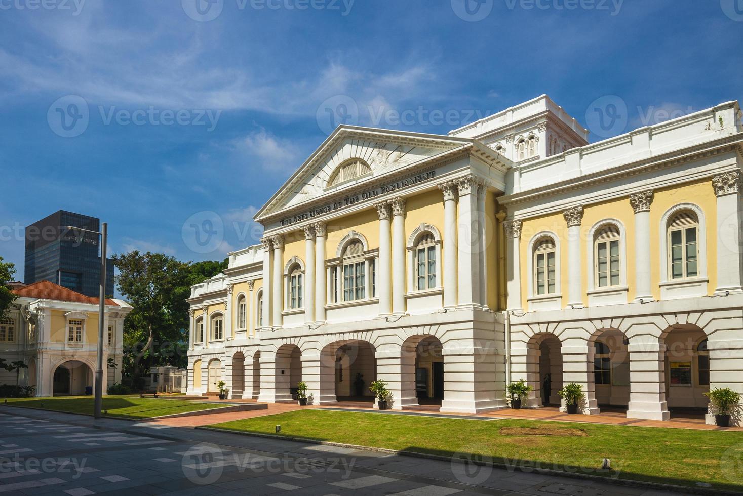 konsthus, det gamla parlamentet i singapore foto