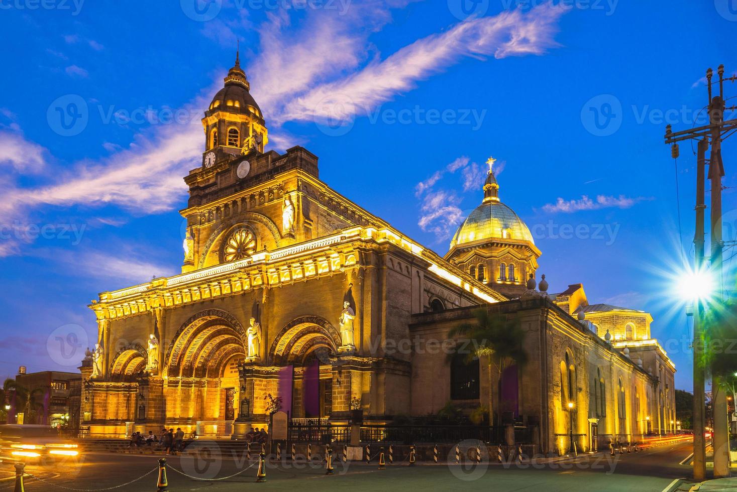 manilakatedralen i intramuros, manila, filippinerna foto