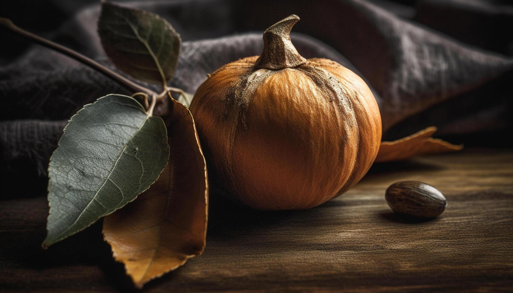 organisk höst fortfarande liv färsk vegetabiliska dekoration genererad förbi ai foto