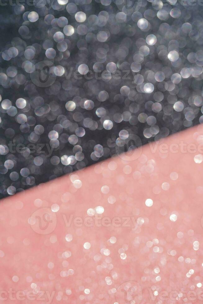 svart och rosa abstrakt glitter bakgrund med skinande bokeh foto