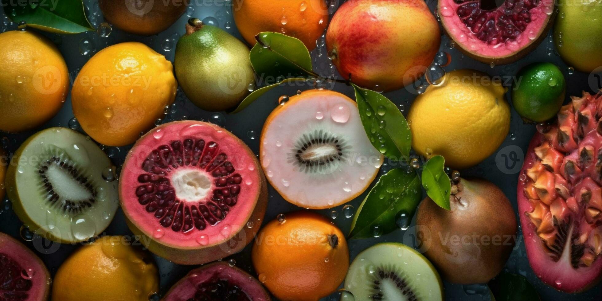 mat grön bakgrund jordgubb organisk friska färsk släppa frukt vatten vitamin. generativ ai. foto