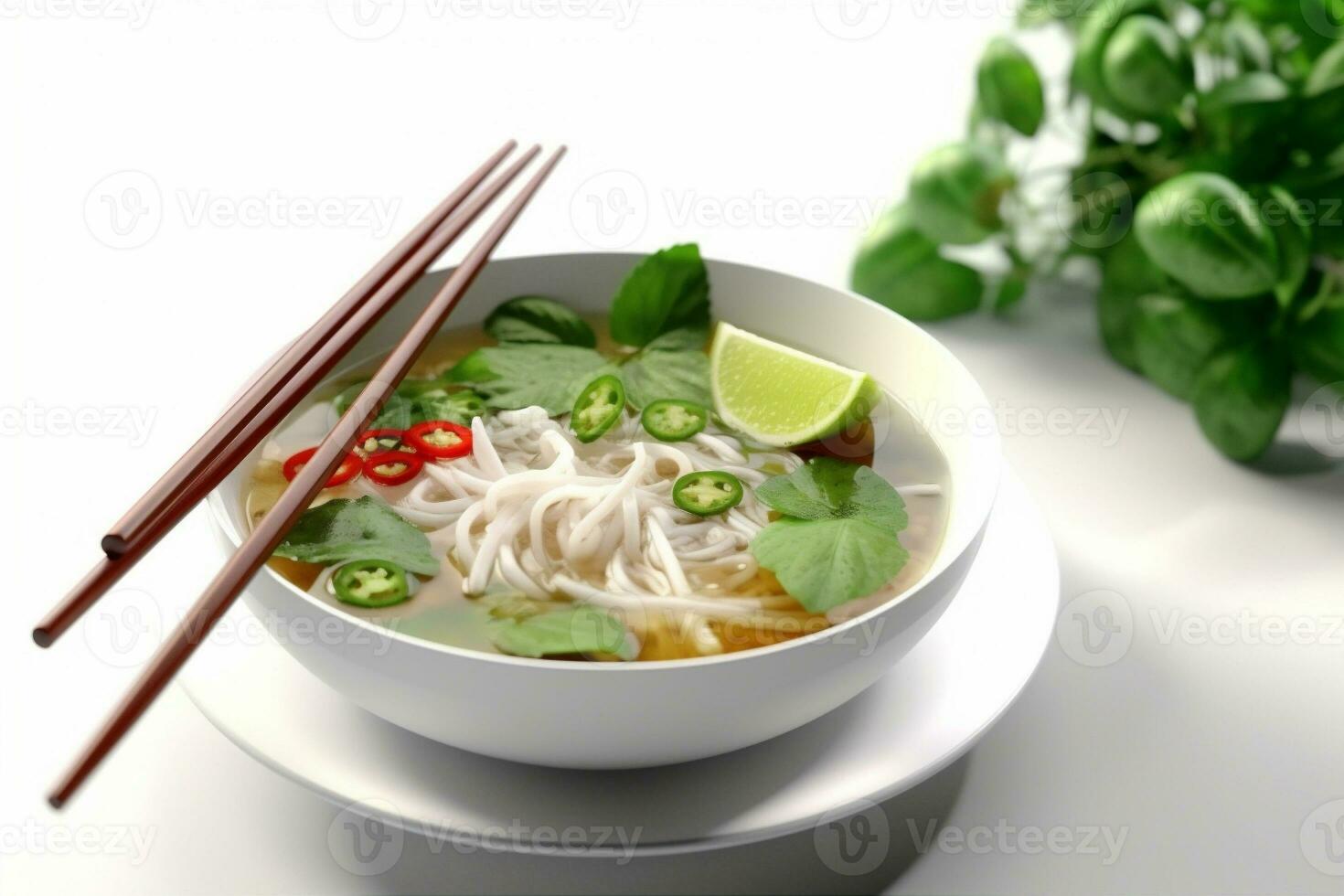 skål lunch asiatisk vit maträtt bakgrund traditionell soppa mat nudel buljong. generativ ai. foto