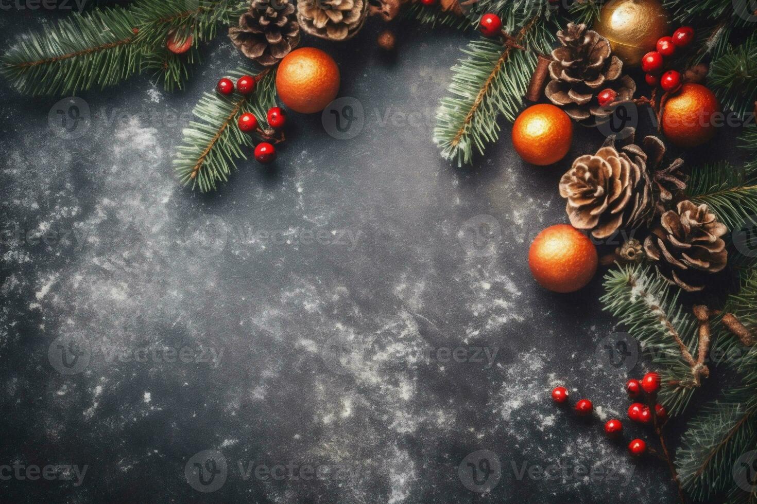jul bakgrund ny Semester år dekoration träd jul kort guld silver- snöflingor. generativ ai. foto