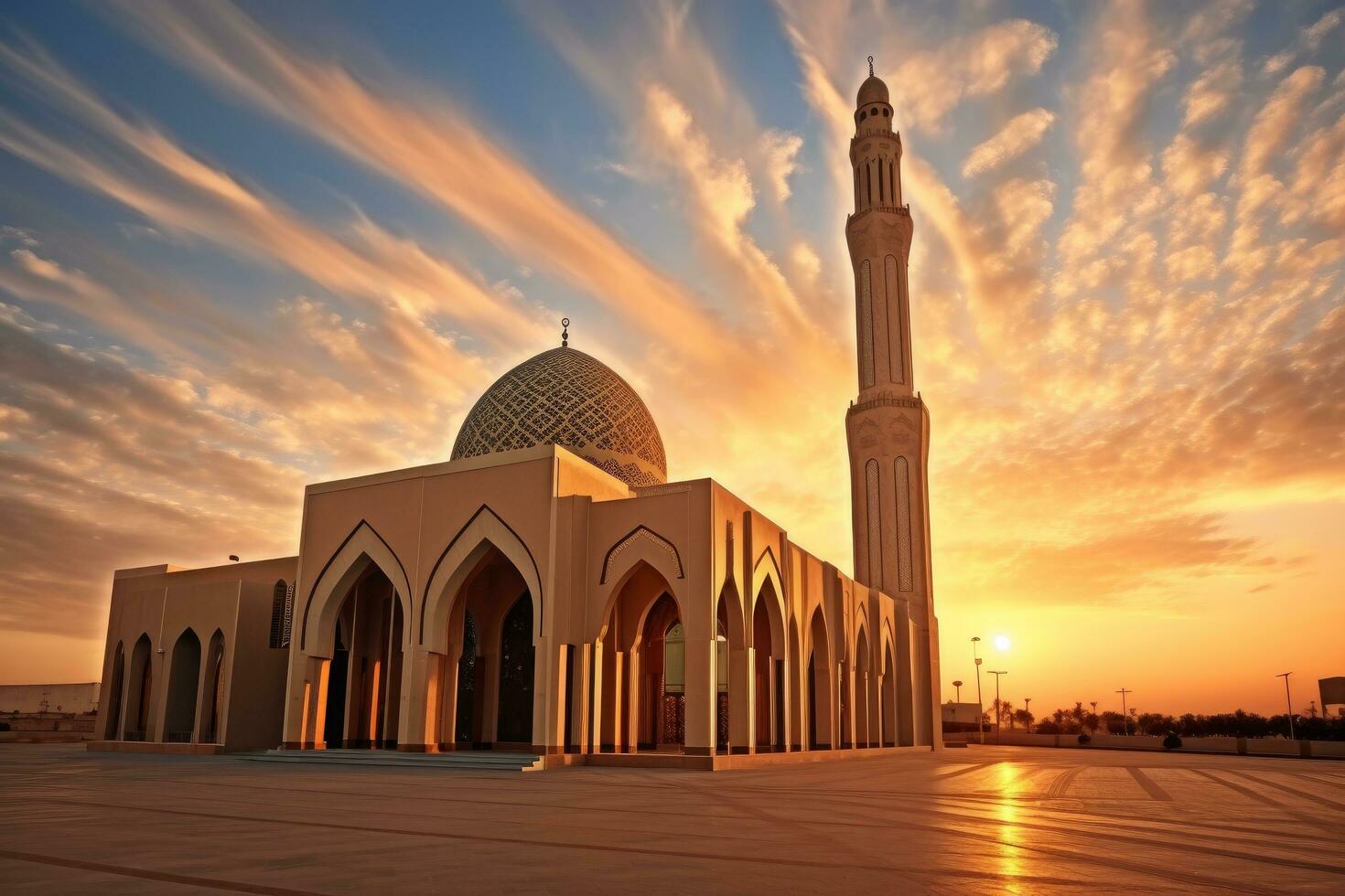 modern arkitektur av islamic moské foto