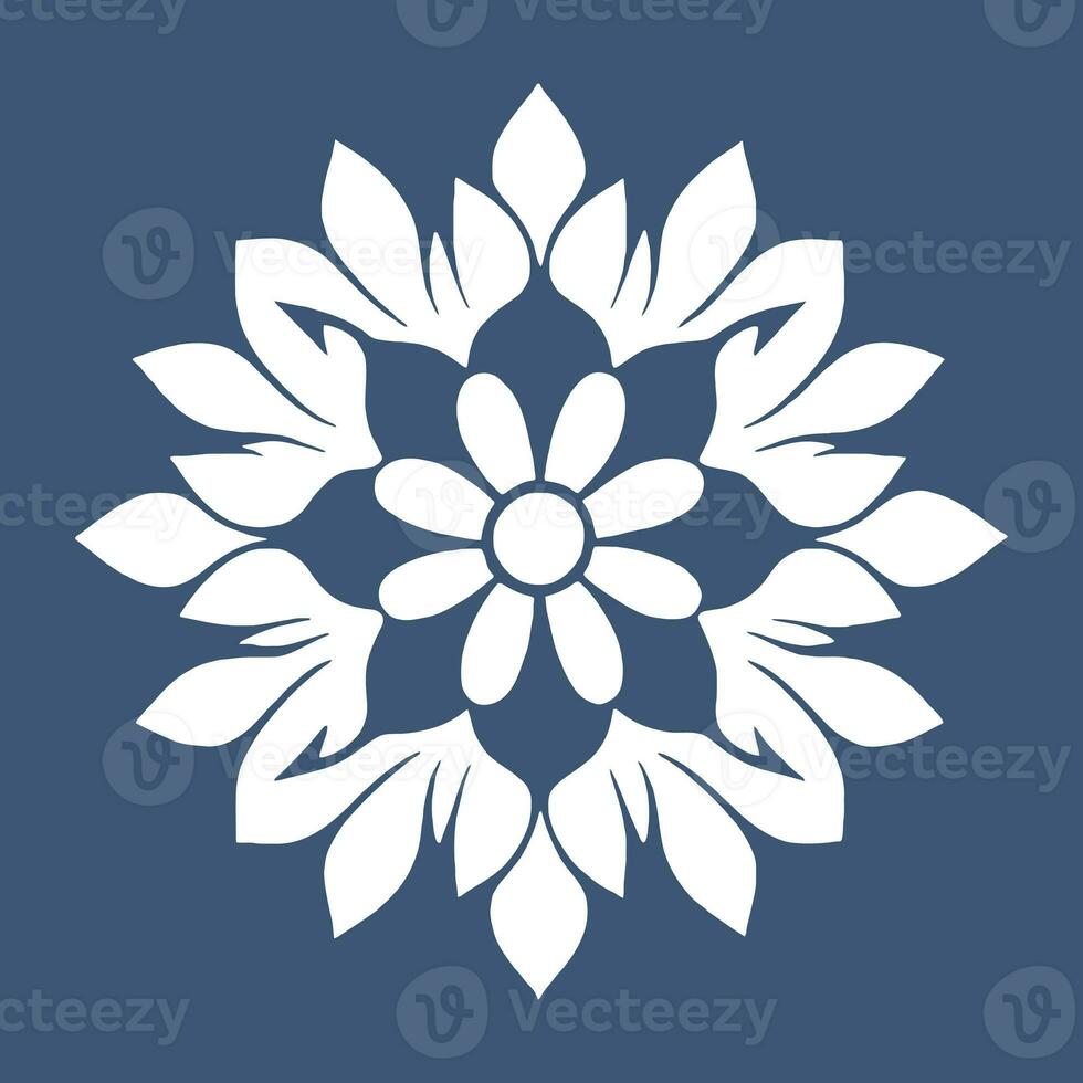 blomma logotyp vektor enkel abstrakt platt mandala tatuering växt Färg blomma floret blomma stencil foto