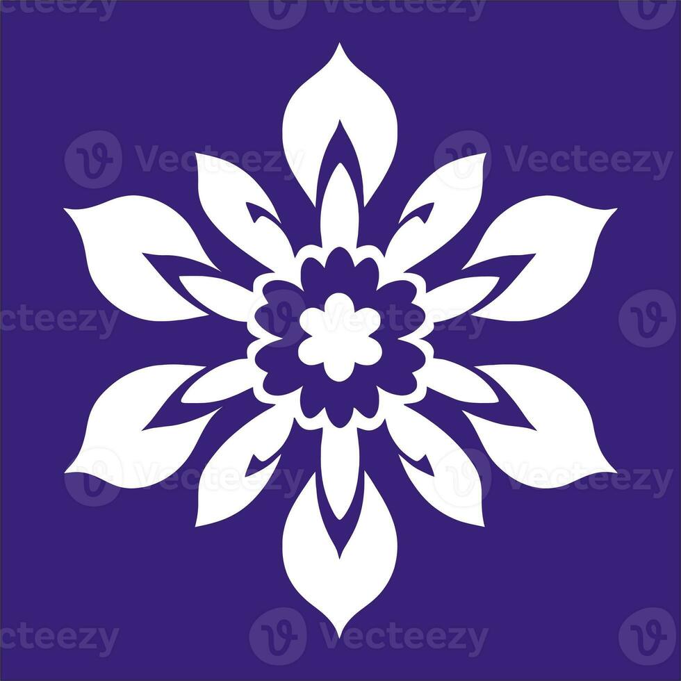 blomma logotyp vektor enkel abstrakt platt mandala tatuering växt Färg blomma floret blomma stencil foto