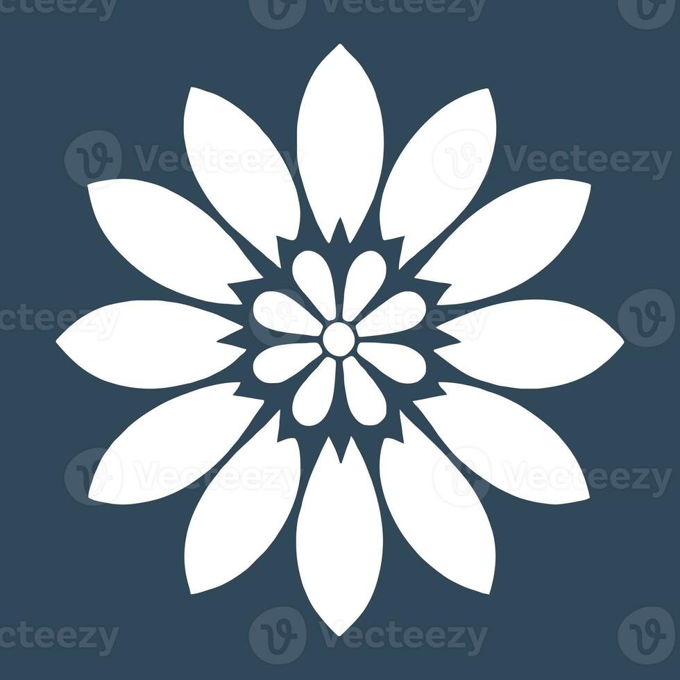 blomma logotyp vektor enkel abstrakt platt mandala tatuering växt Färg blomma floret blomma stencil foto