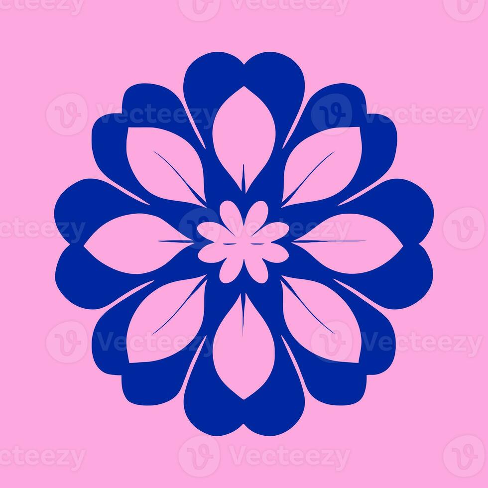 blomma logotyp vektor enkel abstrakt platt mandala tatuering växt Färg blomma floret blomma stencil foto