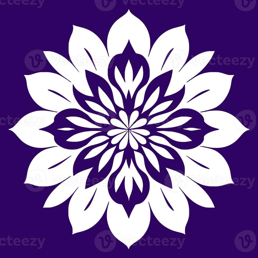 blomma logotyp vektor enkel abstrakt platt mandala tatuering växt Färg blomma floret blomma stencil foto