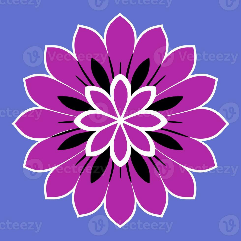 blomma logotyp vektor enkel abstrakt platt mandala tatuering växt Färg blomma floret blomma stencil foto