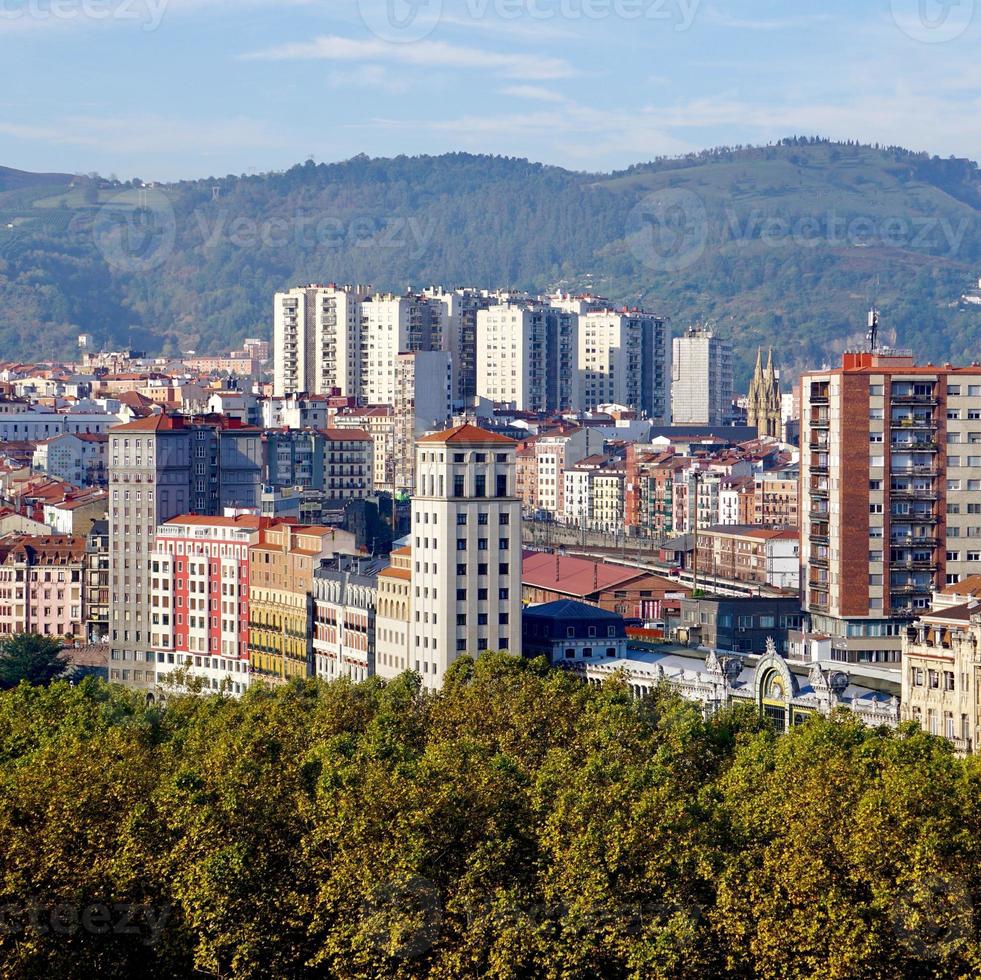 stadsbilden i Bilbao Spanien foto