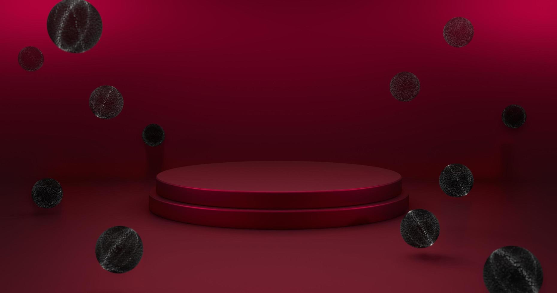 tomt podium för visningsprodukt 3d-rendering foto